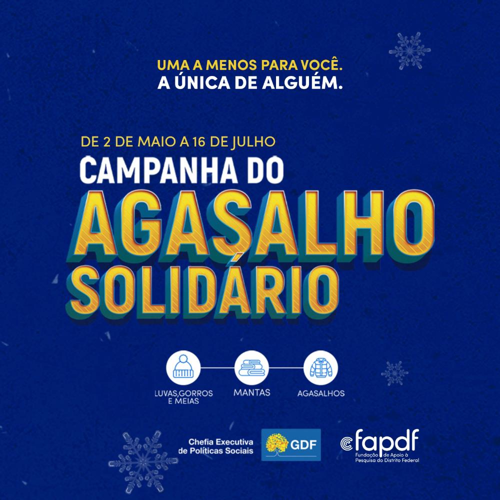 Capa da notícia: FAPDF adere à campanha do GDF “Agasalho Solidário 2024”