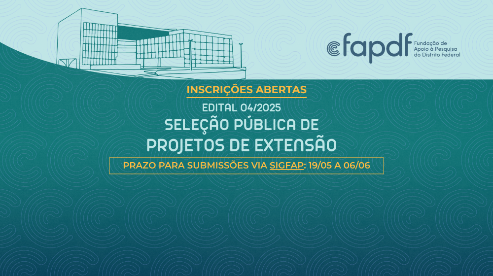 Capa da notícia: FAPDF lança edital para projetos de extensão de Ensino Superior do DF
